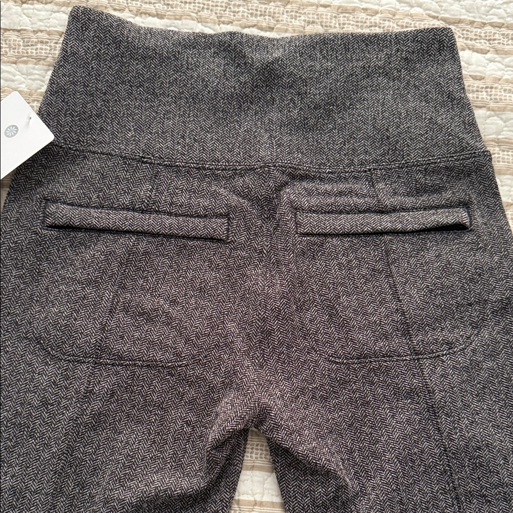Athleta Dark Heather Gray Delancey Herringbone Tight Athletic Leggings size XST - Picture 8 of 8